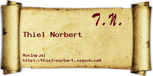 Thiel Norbert névjegykártya